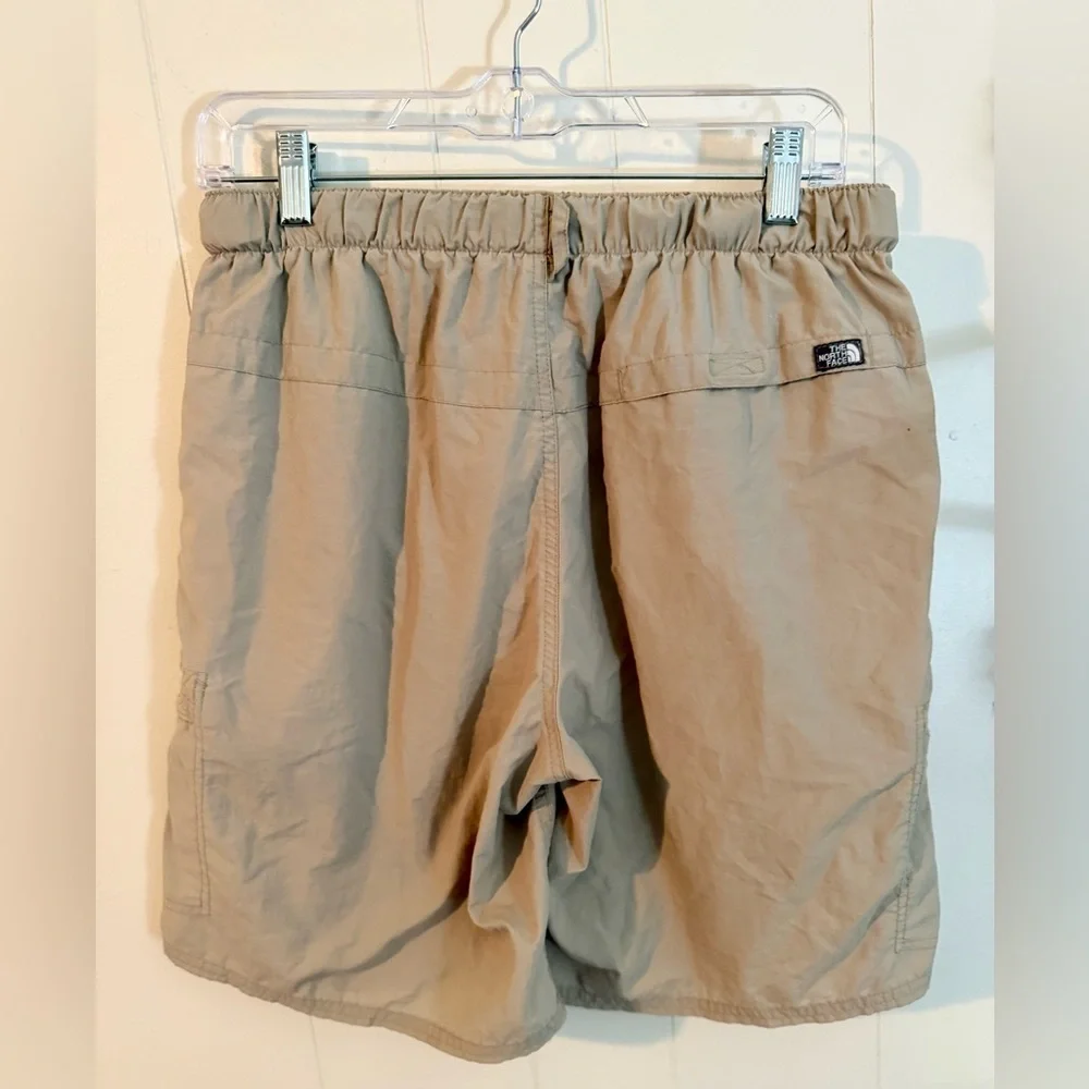 The North Face Tan Cargo Lined Shorts with Elastic Waistband, Size S